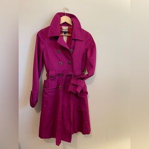 Marc by Marc Jacobs 100% cotton classic trench coat in magenta